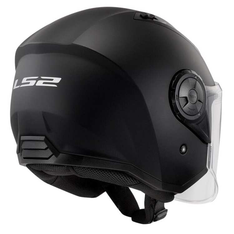 aaa KASK Otwarty Jet LS2 OF616 AIRFLOW II SOLID BLACK - 06 czarny Połysk
