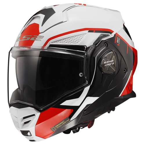 Kask Motocyklowy KASK KASK LS2 FF901 ADVANT X MEMETRYK WHITE RED -06 ECE 22.06 nowość 2023 roku - Firmowy plecak na kask Gratis