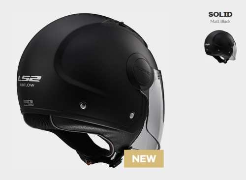 KASK LS2 OF562 AIRFLOW L SOLID MATT BLACK, prilba ls2 of562 airflow solid