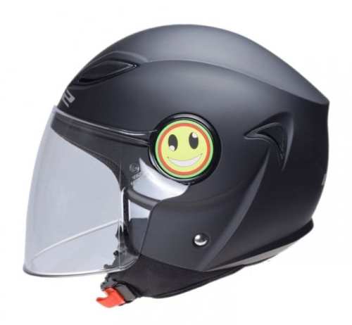 KASK MOTOCYKLOWY LS2 OF602 FUNNY JUNIOR WHITE - czarny matt kask dziecinny nowy model 2023 roku