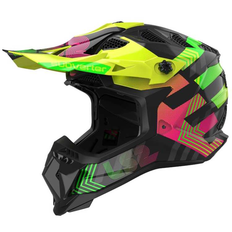 KASK MOTOCYKLOWY ENDURO OFF ROAD LS2 MX700 SUBVERTER EVO CHROMATIC BLACK nowość 2024 roku, HOMOLOGATION: ECE 22.06