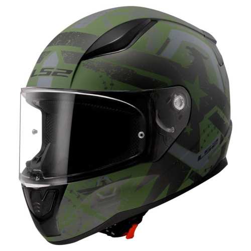 KASK MOTOCYKLOWY KASK LS2KASK LS2 FF353 RAPID II THUNDER BIRDS MAT MILITARY - 06 / HOMOLOGATION: ECE 22.06