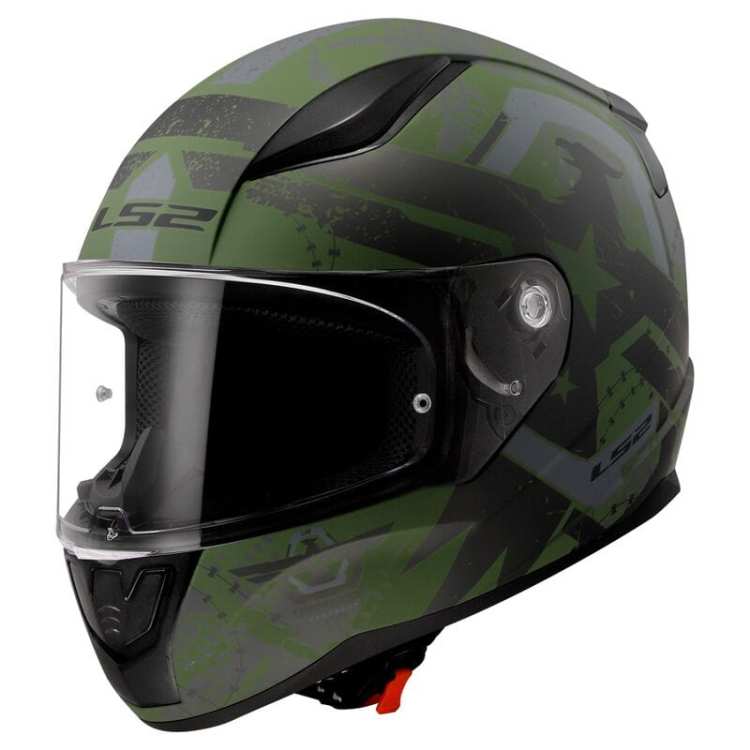 KASK MOTOCYKLOWY KASK LS2KASK LS2 FF353 RAPID II THUNDER BIRDS MAT MILITARY - 06 / HOMOLOGATION: ECE 22.06