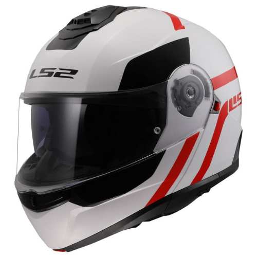 KASK MOTOCYKLOWY LS2 SZCZĘKOWY FF908 STROBE II AUTOX WHITE RED- HOMOLOGATION: ECE 22.06 P/J