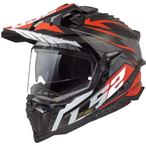 KASK MOTOCYKLOWY ENDURO OFF ROAD KASK MX701 EXPLORER SPIRE BLACK TITAN RED - 06 HOMOLOGATION: ECE 22.06 / nowość 2024