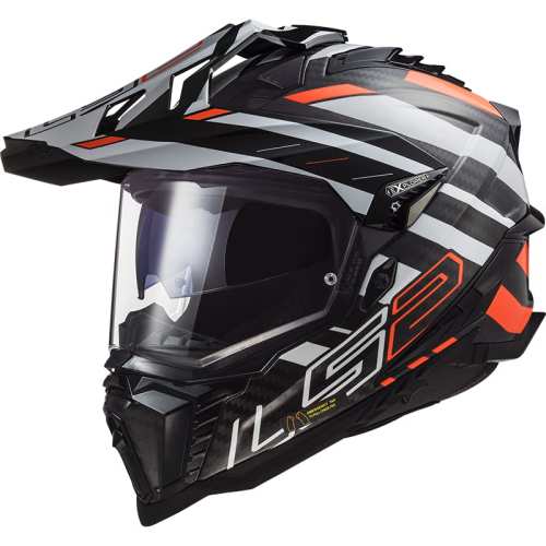 KASK MOTOCYKLOWY CARBON ENDURO OFF ROAD ADVENTURE KASK MX701 C EXPLORER EDGE BLACK ORANGE- 06 HOMOLOGATION: ECE 22.06 / nowość 2024