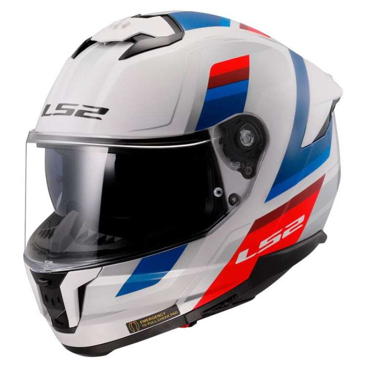 KASK MOTOCYKLOWY LS2 KASK LS2 FF808 STREAM II VINTAGE WH.BL.RED Model 2023/2024 HOMOLOGATION: ECE 22.06