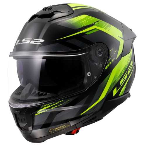 KASK MOTOCYKLOWY LS2 KASK LS2 FF808 STREAM II JFURY BLACK H-V YELOW -06 Model 2023/2024 HOMOLOGATION: ECE 22.06 (1)