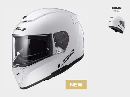 ff390  KASK LS2 FF390 BREAKER SOLID  BLACK WHITE  biały czarny połysk , prilba-ls2-ff390 solid black