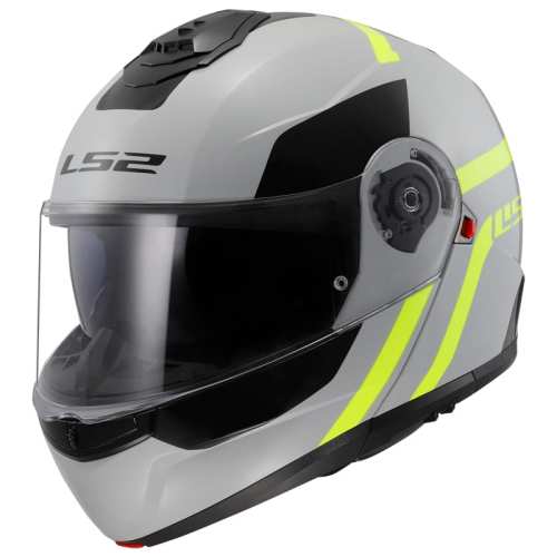 KASK MOTOCYKLOWY LS2 SZCZĘKOWY FF908 STROBE II AUTOX GREY H-V YELOW-06 - HOMOLOGATION: ECE 22.06 P/J