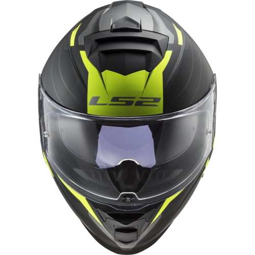 KASK LS2 FF800 STORM II NERVE MATBLACK H-V YELLOW -06 ECE 22.06 nowość 2024 roku