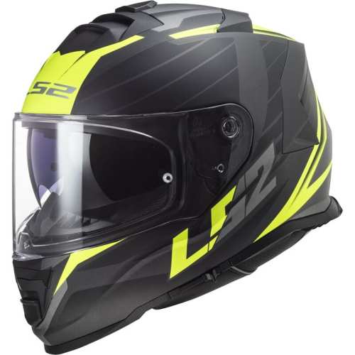 KASK LS2 FF800 STORM II NERVE MATBLACK H-V YELLOW -06 ECE 22.06 nowość 2024 roku