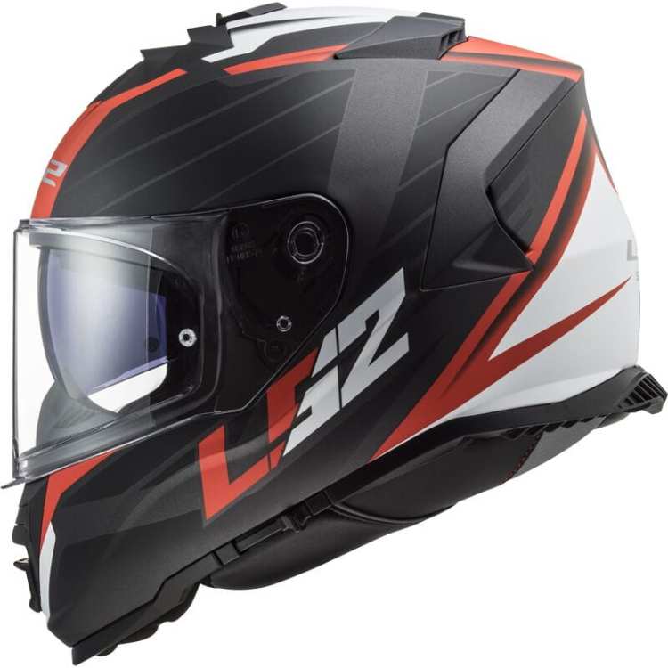 KASK MOTOCYKLOWY LS2 FF800 STORM II NERVE MATT BLACK RED -06 ECE 22.06 nowość 2024 roku
