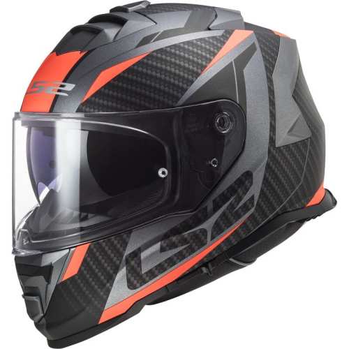 KASK MOTOCYKLOWY LS2 FF800 STORM II RACER MATT TITANUM FLUO ORANGE -06 ECE 22.06 nowość 2024 roku