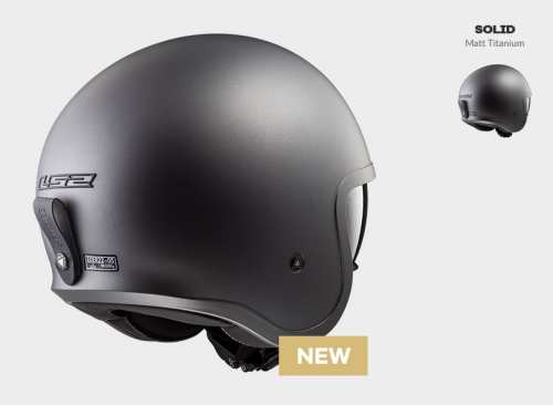 KASK MOTOCYKLOWY LS2 OF599 SPITFIRE SOLID MATT TITANIUM