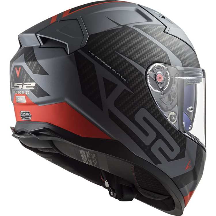 KASK MOTOCYKLOWY LS2, KASK LS2 FF811 VECTOR II SPLITTER M.TIT RED -06 Model 2024 HOMOLOGATION: ECE 22.06