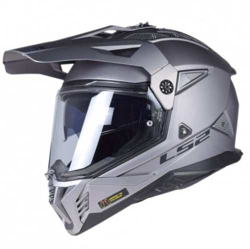 KASK MOTOCYKLOWY CROSS ENDURO MX702 PIONEER II MATT TITAN-06 (srebrny matt )
