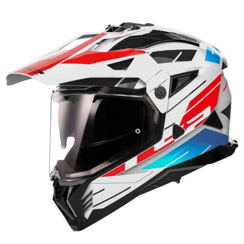 KASK MOTOCYKLOWY CROSS ENDURO MX702 PIONEER II NAMIB MATT WHITE BLUE RED ( połysk )