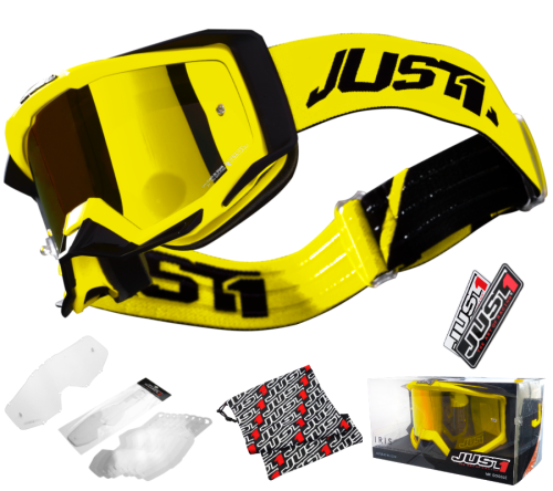 Gogle motocyklowe Just1 IRIS TRACK BLACK YELLOW