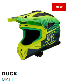 KASK MOTOCYKLOWY CROSS ENDURO MX708 FAST II DUCK MATT H-V GREEN YELOW