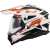 KASK MOTOCYKLOWY CROSS ENDURO MX702 PIONEER II NAMIB WHITE ORANGE w połysku