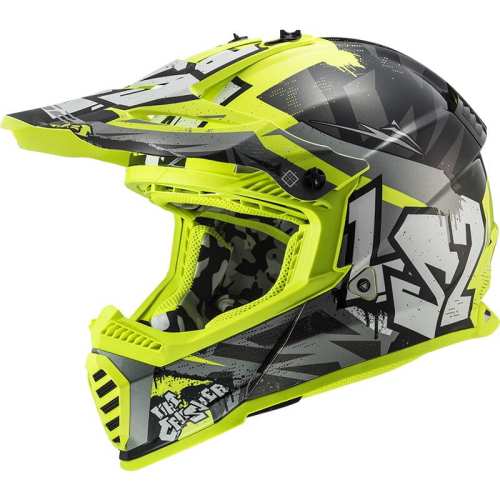 KASK MOTO CROSS KASK LS2 MX437 FAST II MINI CRUSHER  JUNIOR 46437J3412