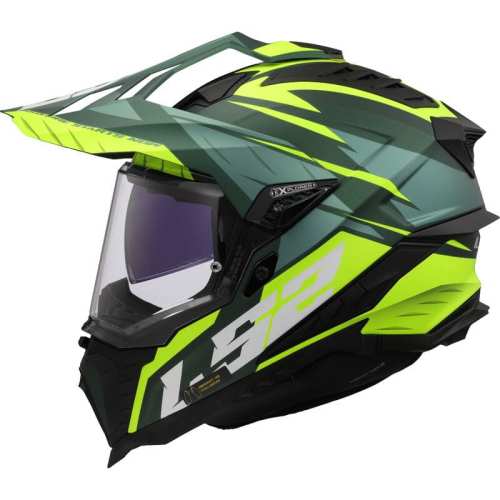 KASK MOTOCYKLOWY CROSS ENDURO KASK LS2 MX701 EXPLORER SPIRE MATT GR. H-V YEL-06