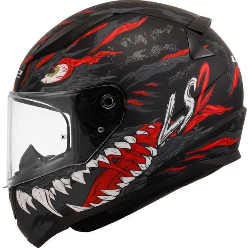 KASK MOTOCYKLOWY KASK LS2KASK LS2 FF353 RAPID II KAIJU MATT BLACK RED WHITE -06 / HOMOLOGATION: ECE 22.06