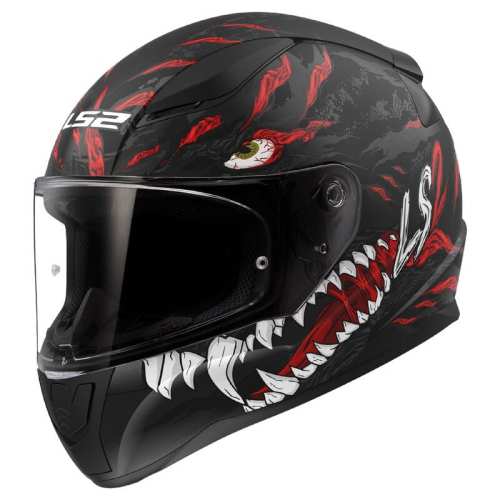 KASK MOTOCYKLOWY KASK LS2KASK LS2 FF353 RAPID II KAIJU MATT BLACK RED WHITE -06 / HOMOLOGATION: ECE 22.06