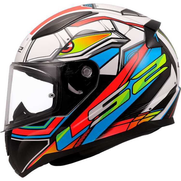KASK MOTOCYKLOWY KASK LS2KASK LS2 FF353 RAPID II XDRON WHITE ORA.-06 / HOMOLOGATION: ECE 22.06 (1)