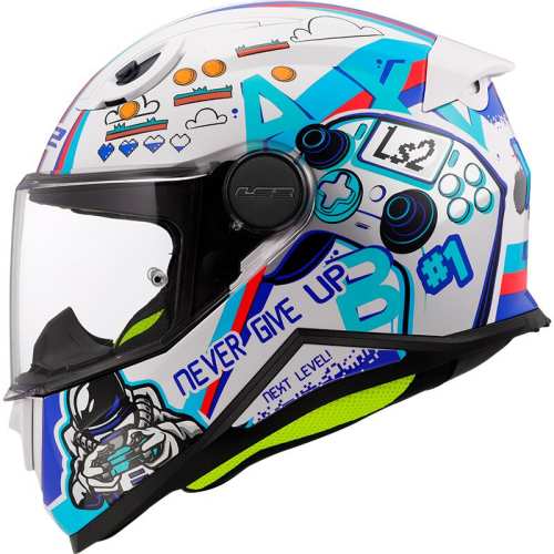 KASK LS2 KASK LS2 FF812 KID NEXT LEVEL WHITE - kask dla dziecka junior