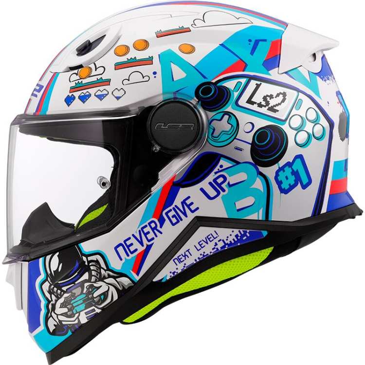 KASK LS2 KASK LS2 FF812 KID NEXT LEVEL WHITE - kask dla dziecka junior