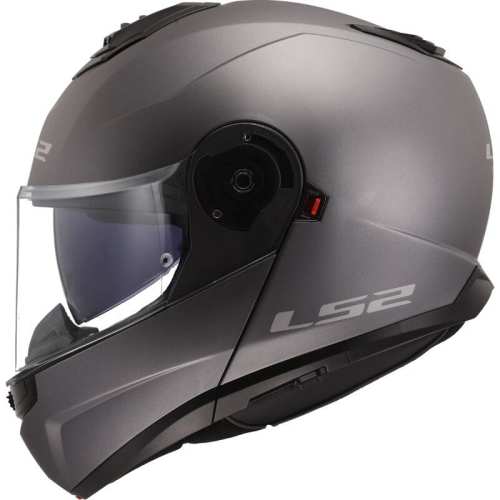 KASK MOTOCYKLOWY LS2 SZCZĘKOWY FF908 STROBE II SOLID MATT TITANIUM - kolor Srebrny matt HOMOLOGATION: ECE 22.06 P/J