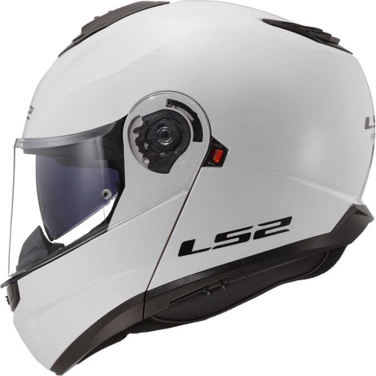 KASK MOTOCYKLOWY LS2 SZCZĘKOWY FF908 STROBE II SOLID WHITE - kolor Biały połysk HOMOLOGATION: ECE 22.06 P/J