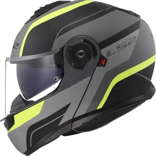 KASK MOTOCYKLOWY LS2 SZCZĘKOWY FF908 STROBE II SOLID MONZA MATT BLLACK. H-V YELLOW - fluo HOMOLOGATION: ECE 22.06 P/J