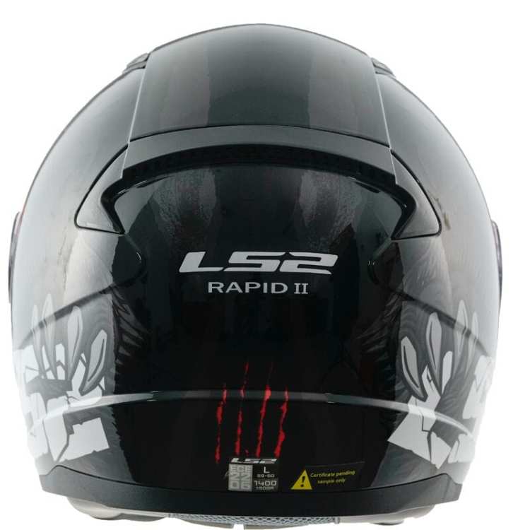 KASK MOTOCYKLOWY KASK LS2KASK LS2 FF353 RAPID II CLAW BLACK - 06 / HOMOLOGATION: ECE 22.06