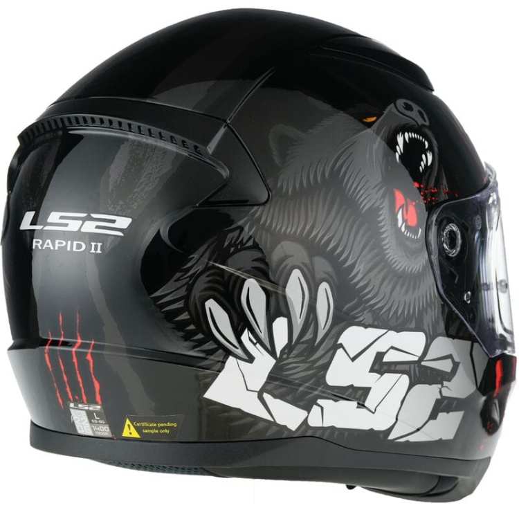 KASK MOTOCYKLOWY KASK LS2KASK LS2 FF353 RAPID II CLAW BLACK - 06 / HOMOLOGATION: ECE 22.06