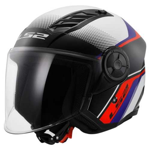 KASK Otwarty Jet LS2 OF616 AIRFLOW II RUSH WHITE BLUE RED