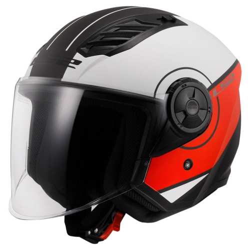 KASK Otwarty Jet LS2 OF616 AIRFLOW II COVER MATT WHITE RED
