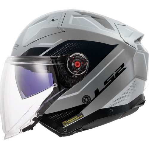 Kask Motocyklowy KASK LS2 OF603 INFINITY II VEYRON GREY WHITE -06 z Pinlockiem HOMOLOGATION: ECE 22.06