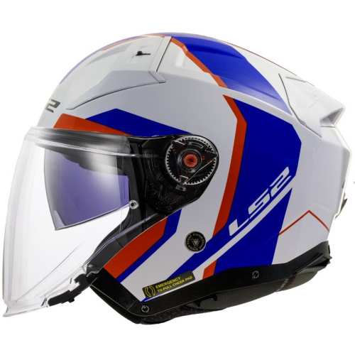 Kask Motocyklowy KASK LS2 OF603 INFINITY II FOCUS WHITE BLACK RED -06 z Pinlockiem HOMOLOGATION: ECE 22.0
