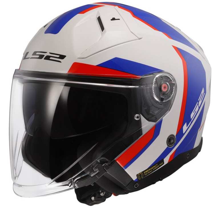 Kask Motocyklowy KASK LS2 OF603 INFINITY II FOCUS WHITE BLACK RED