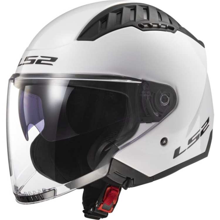 366001002 KASK MOTOCYKLOWY KASK LS2 OF600 COPTER II GLOSS WHITE Biały