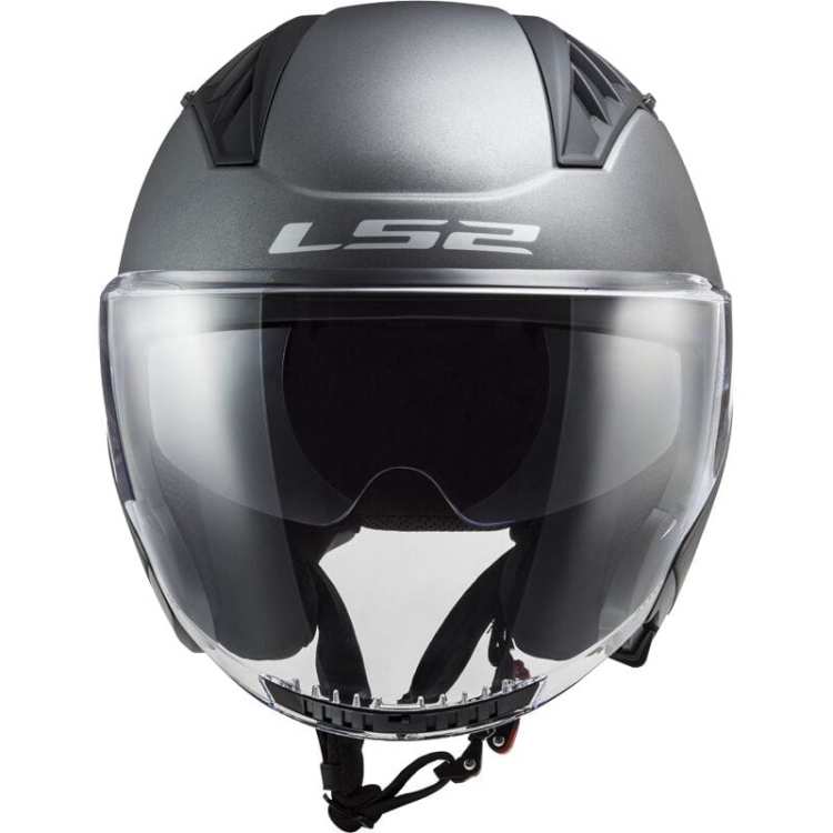 366001007 KASK MOTOCYKLOWY KASK LS2 OF600 COPTER II MATT TITANIUM srebrny matt