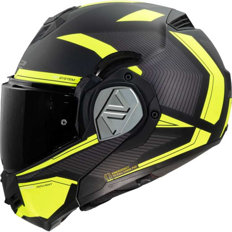 KASK MOTOCYKLOWY KASK LS2 FF906 ADVANT REVO BLACK H-V YELLOW