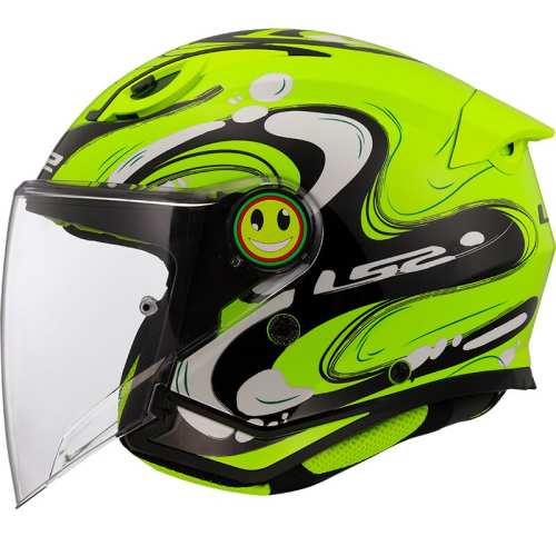 KASK MOTOCYKLOWY LS2 OF622 FUNNY II GLUP H-VIS YELLOW JUNIOR kask dziecinny