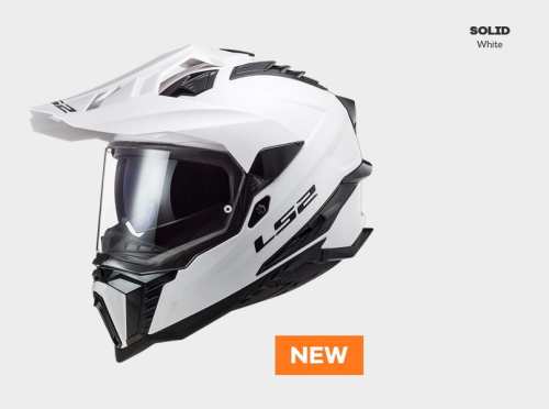 KASK MOTOCYKLOWY ENDURO OFF ROAD KASK LS2 MX701 EXPLORER SOLID WHITE nowość 2021 roku Prodej motorkářských helem a dalšího vybavení