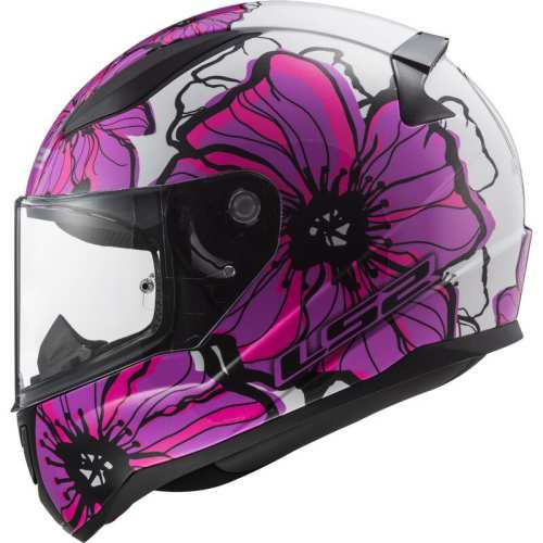 KASK MOTOCYKLOWY KASK LS2 FF353 RAPID POPPIES WHITE PINK Damski, ls2 polska