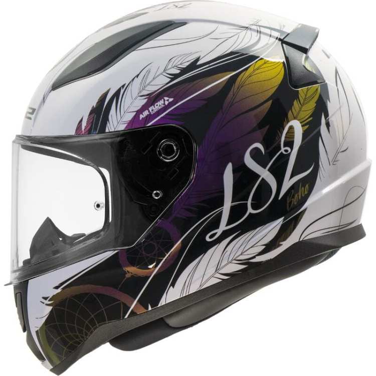 KASK MOTOCYKLOWY COMFORT LS2 FF353 RAPID BOHO W/B PINK, ls2 Polska