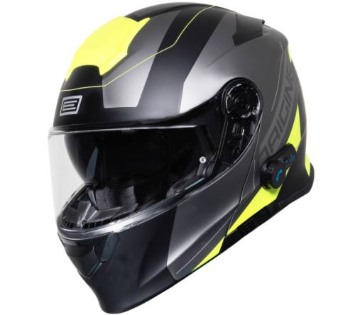 Kask ORIGINE DELTA SPIKE + BT fluo yellow-black - otwierana szczęka + blenda + wbudowana łączność intercom BT BLINK